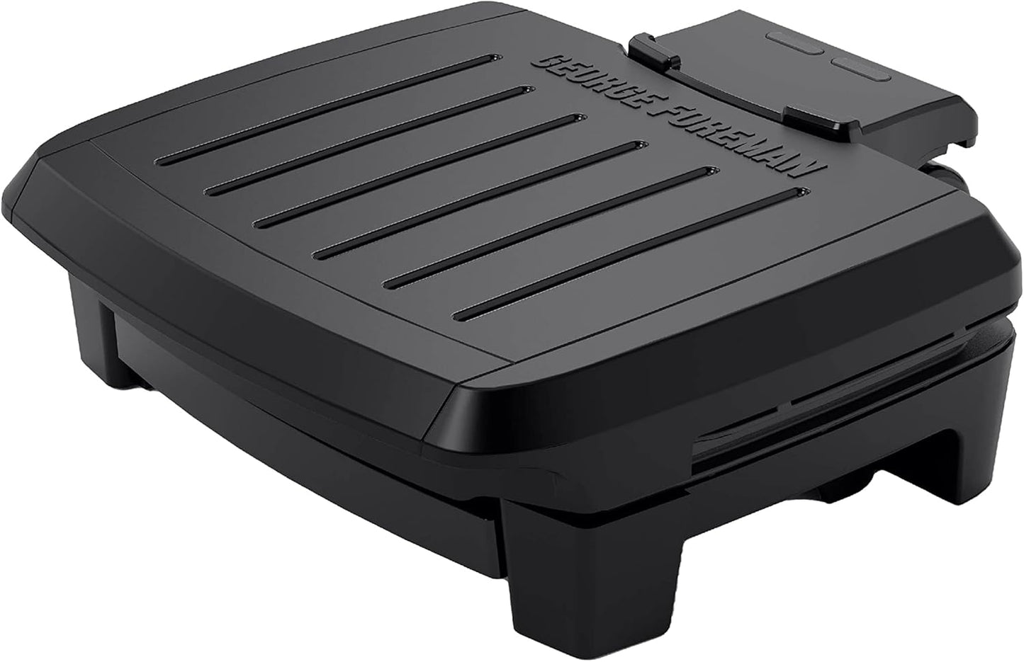 George Foreman Fully Submersible Grill, NEW Dishwasher Safe, Wash the Entire Grill, Easy-to-Clean Nonstick, Black\/Grey