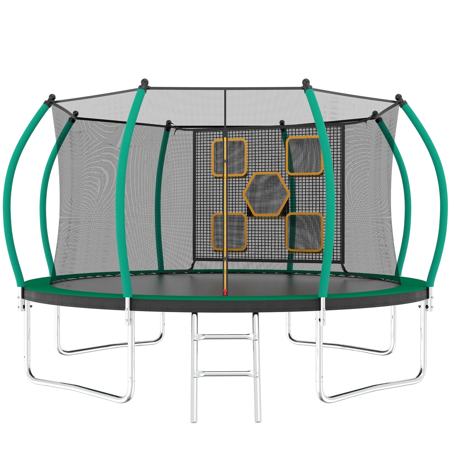 Tatayosi 14FT recreational trampoline with enclosure net and ladder ASTM approved for outdoor kids use