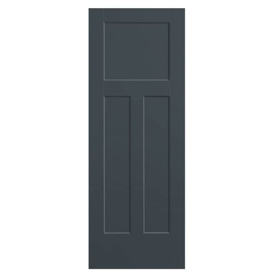 Masonite Winslow 32-in x 78-in Slate 3-panel Smooth Solid core Prefinished Molded composite Slab Door