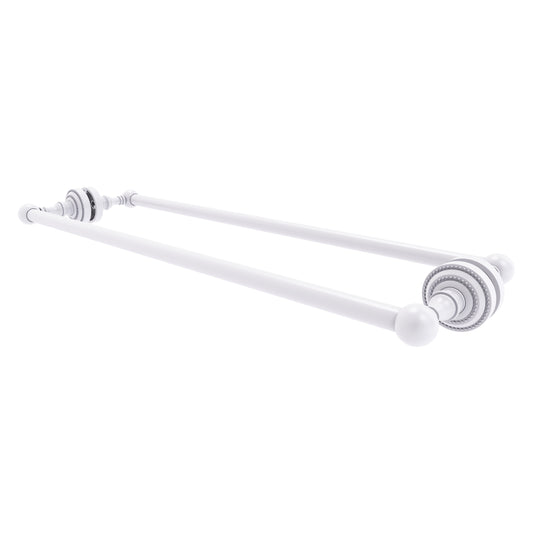 Allied Brass Dottingham 24-in double Matte White Wall mount Double Towel Bar