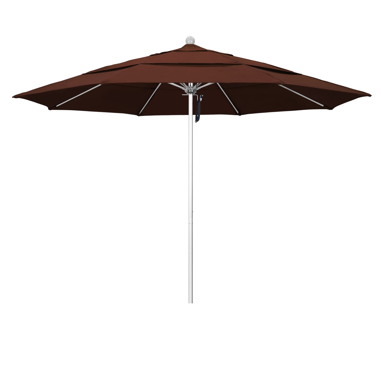 California Umbrella 11-ft Aluminum Brown No-tilt Market Patio Umbrella