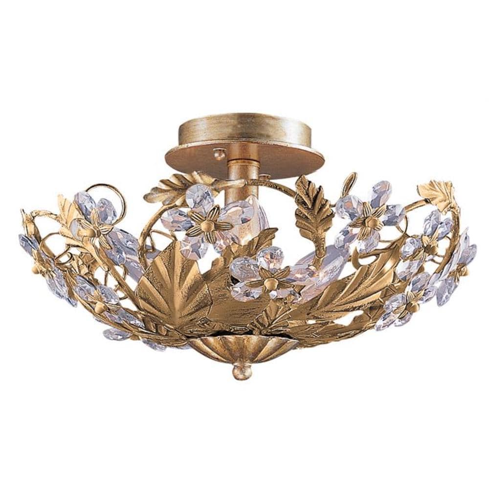 Crystorama Paris Market 6 -Light 16-in Polished Gold Semi Flush Mount Light