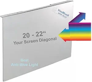 VizoBlueX 20 -21-21.5 -22 inch Anti-Blue Light Filter for Computer Monitor. Blue Light Screen Protector Blocking Panel 19.5 x 12.1 for LCD TV PC Mac iMac