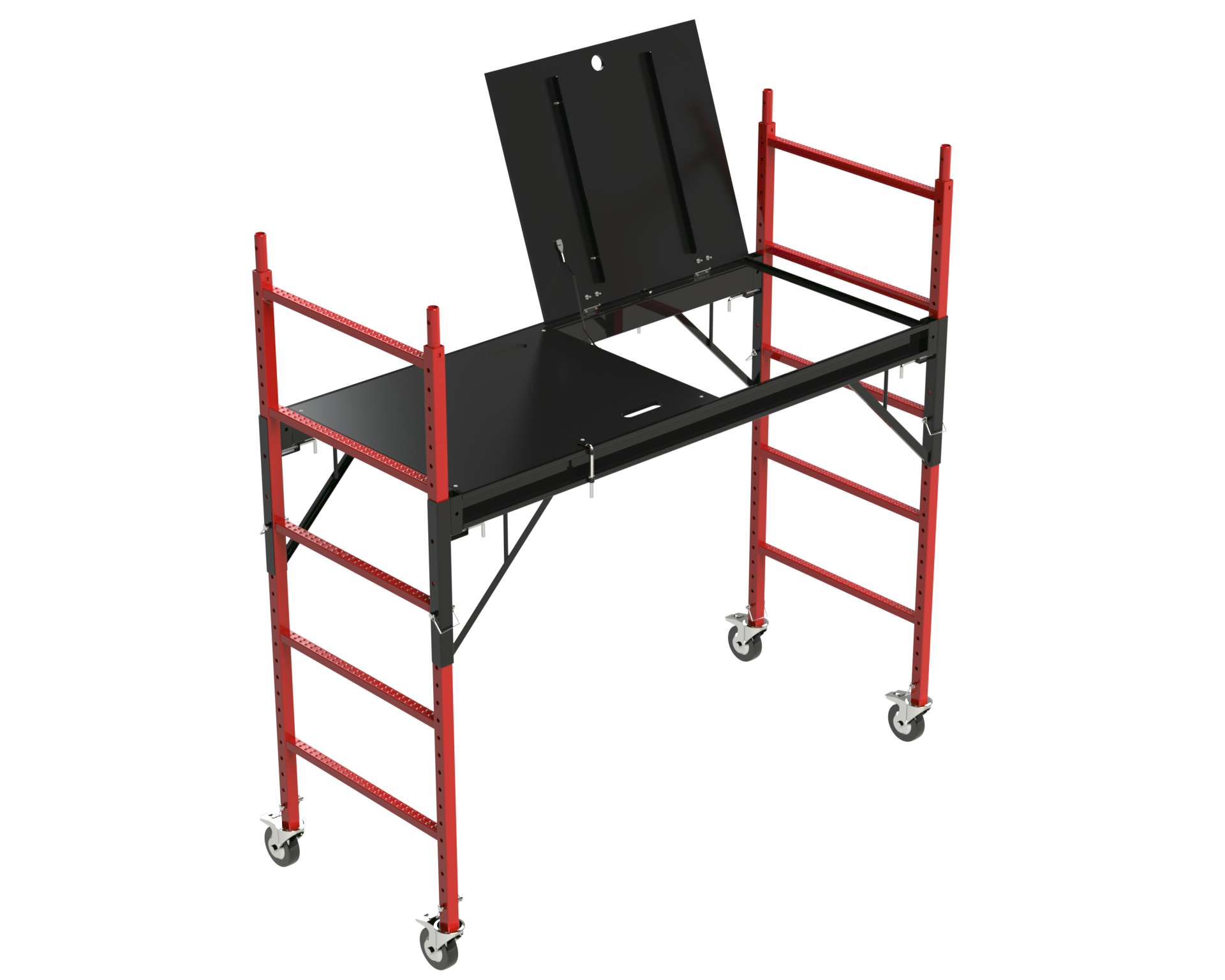 Build Frames Adjustable Baker Scaffold Steel 6.24-ft H x 2.4-ft W x 6.1-ft L 1100-lb Capacity Baker Scaffold