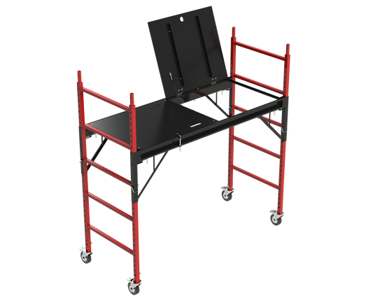 Build Frames Adjustable Baker Scaffold Steel 6.24-ft H x 2.4-ft W x 6.1-ft L 1100-lb Capacity Baker Scaffold