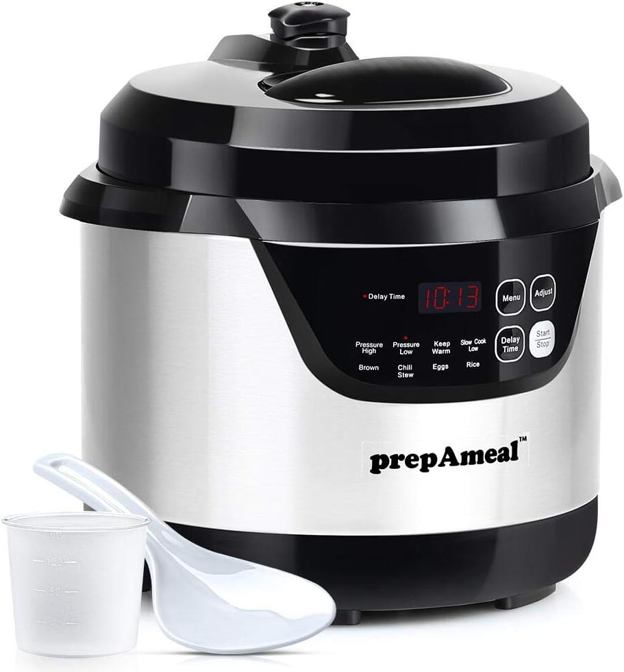 3 Quart Pressure Cooker 8 IN 1 Multi Use Programmable Instant Cooker Electric Pressure Pot with Slow Cook, Rice, Steamer, Saut , Brown, Warmer