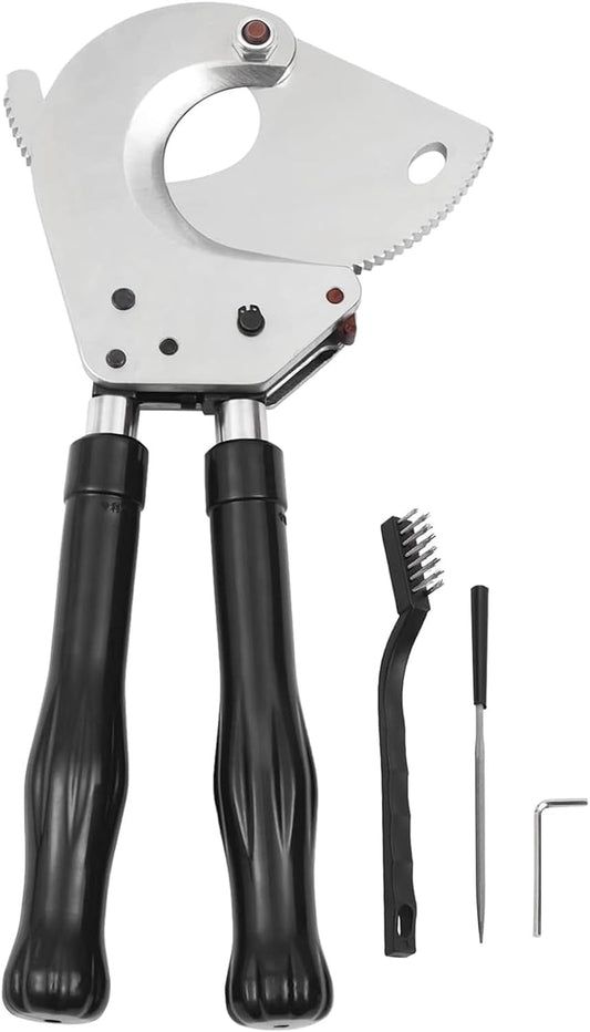 J75 Ratchet Cable Cutter, Heavy Duty Ratcheting Wire Cutter Hand Tool with Telescopic Handles Cut Up to Î¦75mm for Copper Aluminum Core Armored Cable