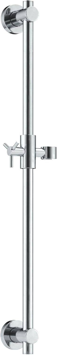 HammerHead ShowersÂ® Solid Metal 27.5 Inch Shower Slide Bar for Hand Held Shower Heads, Chrome | Adjustable Height Showerhead with Hose Rail System | Easily Adjust Height & Angle of Handshower