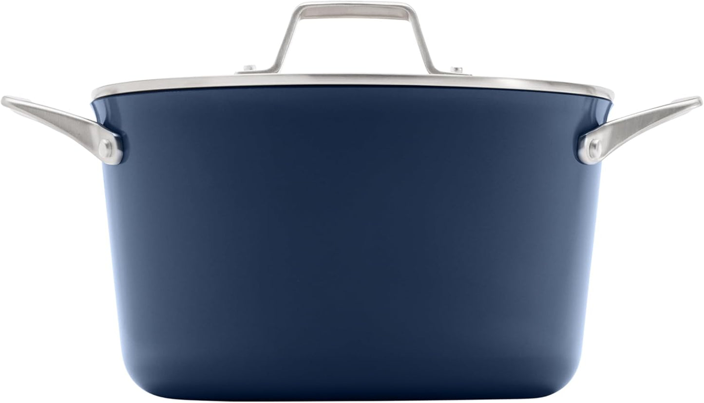 CalphalonÂ® Premier Ceramic Nonstick 7-Qt. Dutch Oven with Lid, Midnight Blue