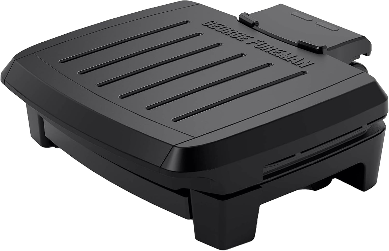 George Foreman Fully Submersible Grill, NEW Dishwasher Safe, Wash the Entire Grill, Easy-to-Clean Nonstick, Black\/Grey