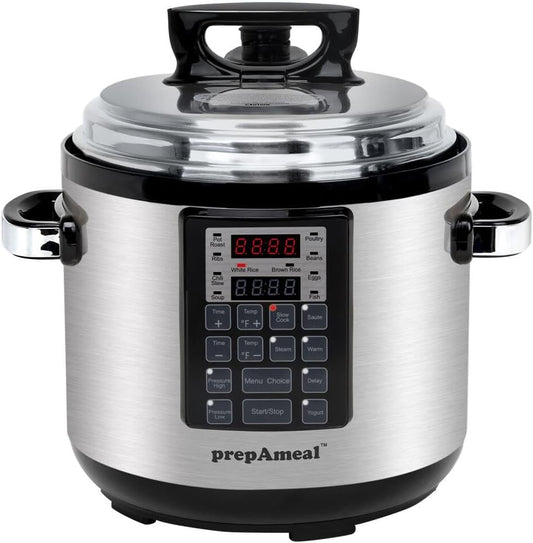 9-in-1 Electric Pressure Cooker 6QT Multi-Functional Programmable Non-Stick Pot, Slow Cooker, Rice, Steamer, Saut , Yogurt Maker, Warmer, 6 Quart