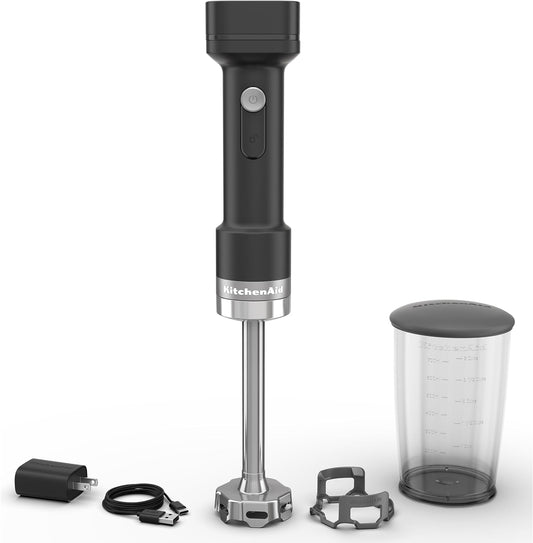 KitchenAid Goâ„¢ Cordless Hand Blender - battery included, KHBRV71, Black Matte