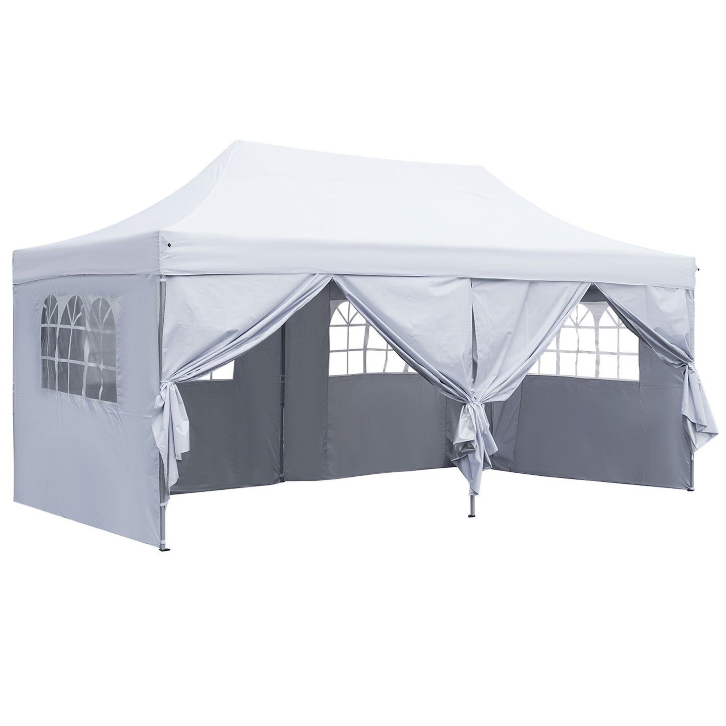 GDY 20-ft x 10-ft Rectangle White Pop-up canopy