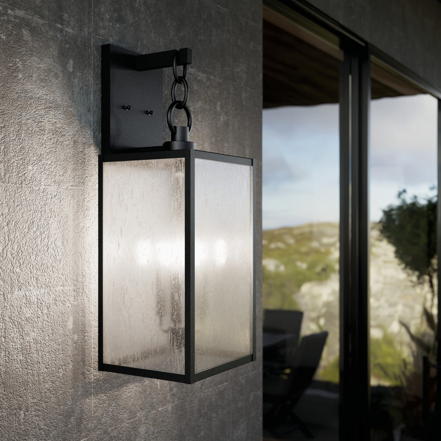 Kichler Lahden 3 -Light 26-in H Black Hardwired Outdoor Wall Light