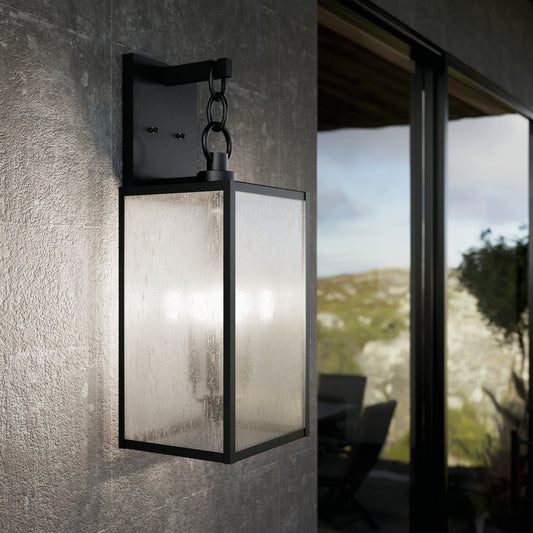 Kichler Lahden 3 -Light 26-in H Black Hardwired Outdoor Wall Light