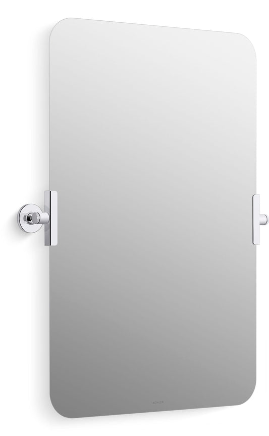 KOHLER Castia by Studio McGee 22.81-in x 29.5-in Polished Frameless Rectangle Bathroom Vanity Mirror ( Polished Chrome )