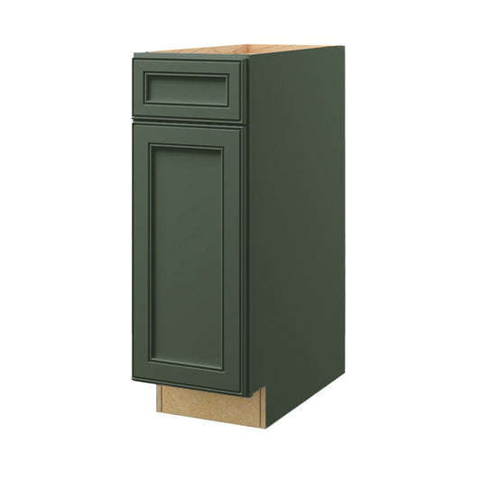 allen + roth Heathrow 12-in W x 34.5-in H x 24-in D Sage Base Fully Assembled Cabinet Recessed Panel Square
