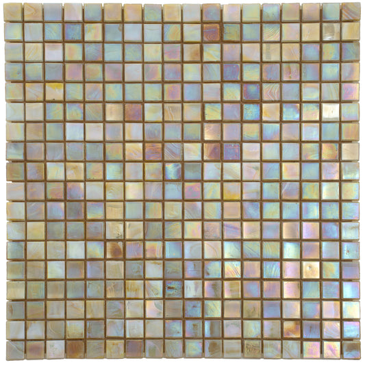 Apollo Tile Skosh Bisque Beige 11-1/2-in x 11-1/2-in Glossy Glass Mosaic Floor and Wall Tile ( 18.69-sq ft Carton )