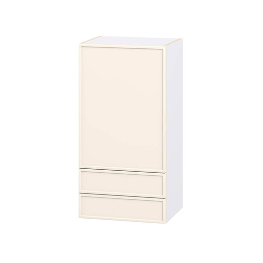 Hugo&Borg Chapel Hill 18-in W x 35-in H x 14.91-in D Washed Linen 2 -Drawers Wall Fully Assembled Cabinet Flat Panel Slim shaker