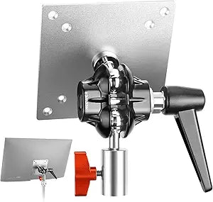 NEEWER Monitor Mount Adapter with VESA Mount, Aluminum Alloy Light Stand Adapter Dual 360 Ball Joint M4 Screw & 5/8' Receiver for Impact Screen Outdoor TV Stand, Max Load 14lb/6.3kg, MA001