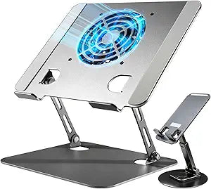 Laptop Stand for Desk, Laptop Riser with Active Cooling Fan, Widely Compatible with MacBook and Other Computer Accessories Computer Stand for Laptop
