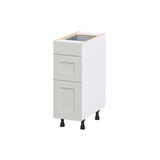 Hugo&Borg Charlesberg 12-in W x 34.5-in H x 24.5-in D Light Gray 3 -Drawers Drawer Base Fully Assembled Cabinet Recessed Panel Shaker