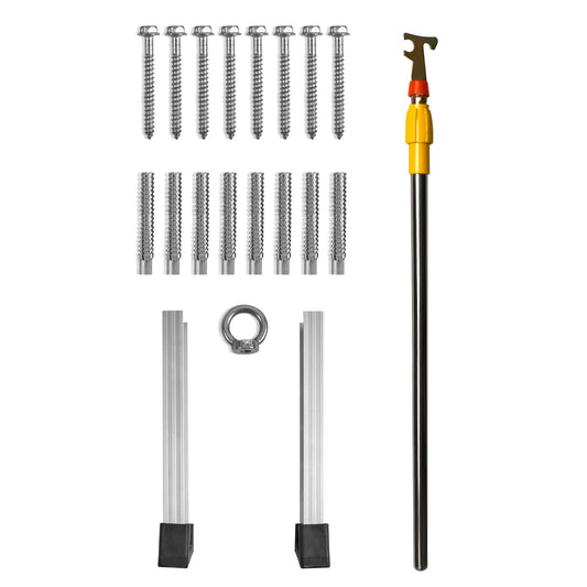 VEVOR Attic Ladder Foldable  350 pound Capacity  22.5in x 63in  Multi Purpose Aluminium Extension  Lightweight and Portable  Fits 9.5ft 12ft Ceiling Heights  Convenient Access to Your Attic Standard