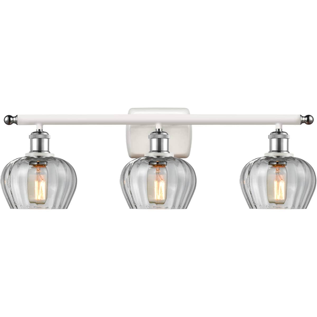 Innovations Lighting  516-3W-WPC-G92 Ballston Fenton Bathroom Vanity Light White and Polished Chrome