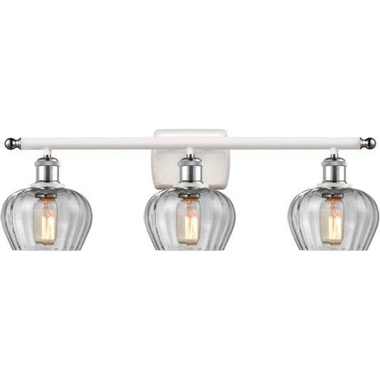 Innovations Lighting  516-3W-WPC-G92 Ballston Fenton Bathroom Vanity Light White and Polished Chrome