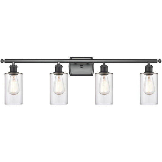 Innovations Lighting  516-4W-BK-G802 Ballston Clymer Bathroom Vanity Light Matte Black
