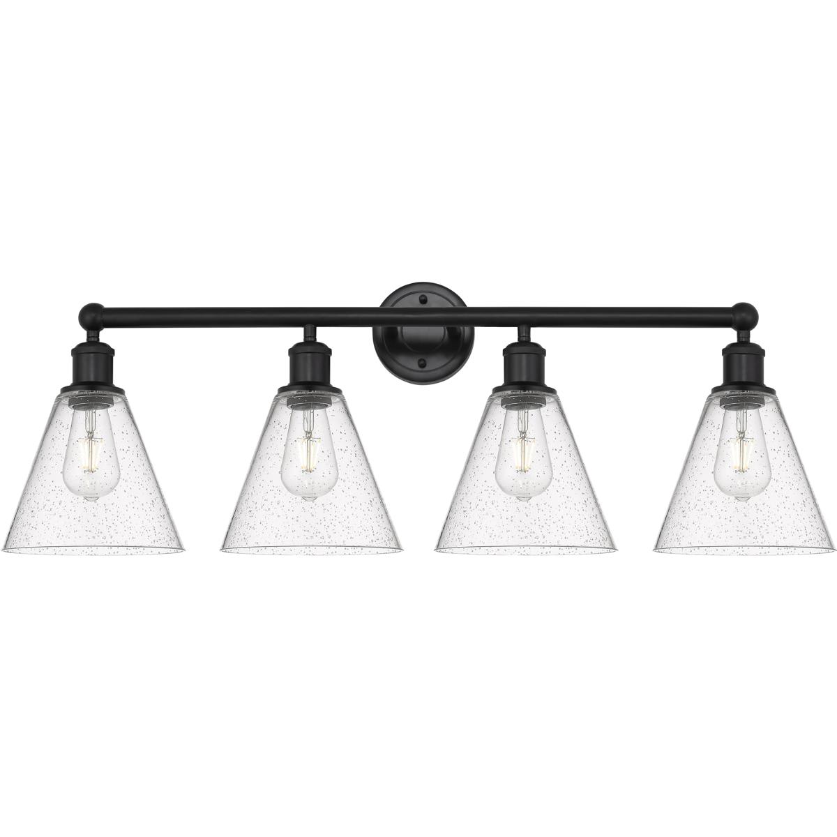 Innovations Lighting  616-4W-BK-GBC-84 Berkshire Bathroom Vanity Light Matte Black
