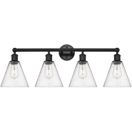 Innovations Lighting  616-4W-BK-GBC-84 Berkshire Bathroom Vanity Light Matte Black