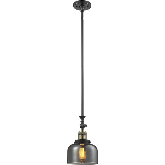 Innovations Lighting  206-BAB-G73 Franklin Restoration Bell Mini Pendant Black Antique Brass