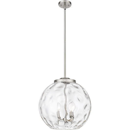 Innovations Lighting  221-3S-SN-G1215-16 Ballston Athens Water Glass Pendant Brushed Satin Nickel