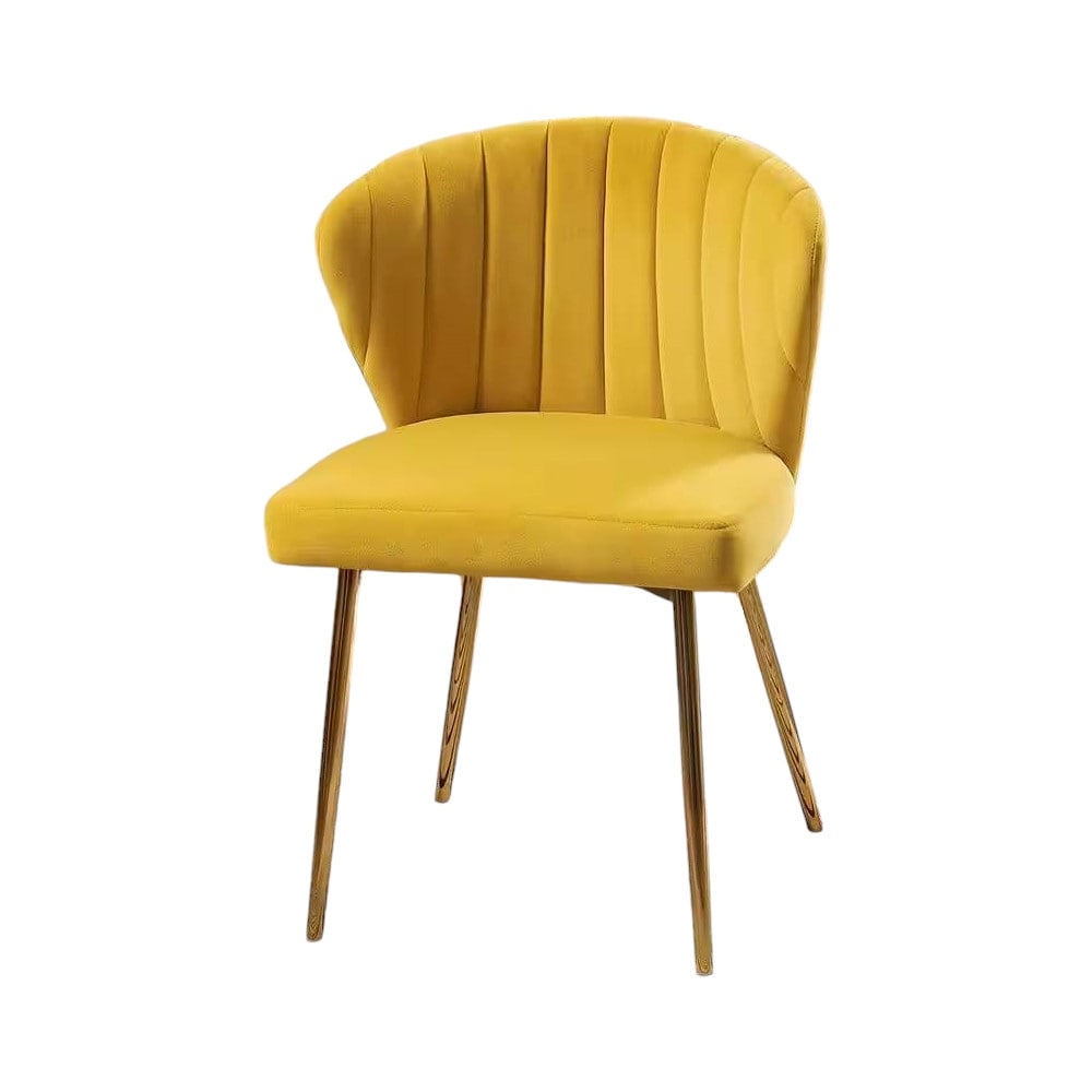 Slickblue 1-Piece Velvet Accent Chair with Gold Legs and Foam Seat Ã¢â‚¬â€œ Living Room or Dining Room Chair