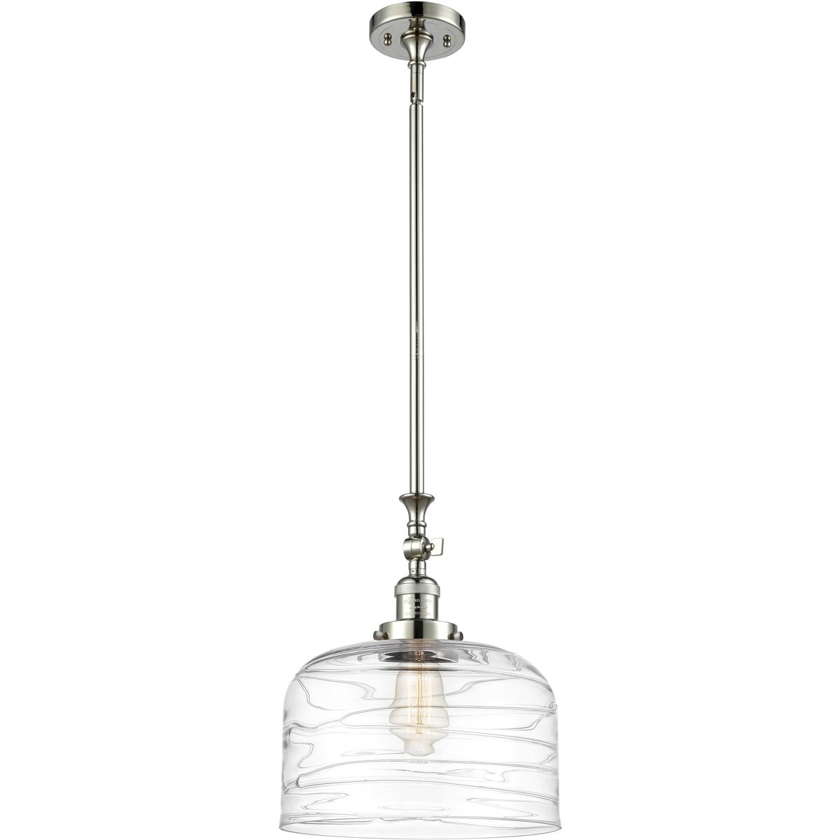Innovations Lighting  206-PN-G713-L Franklin Restoration Bell Mini Pendant Polished Nickel