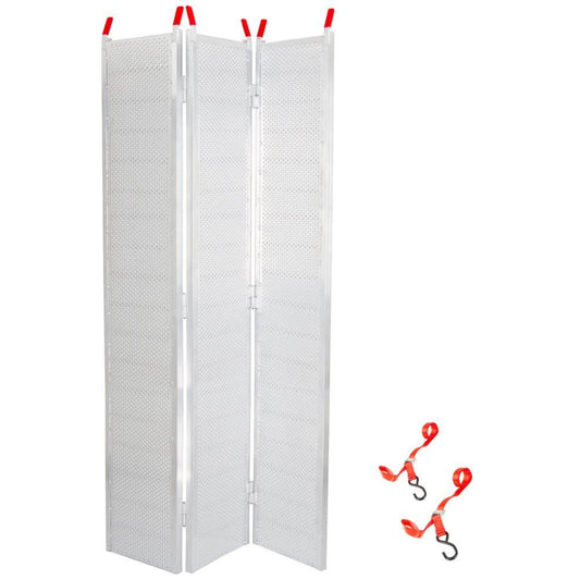 Black Widow  7Ã¢â‚¬â„¢ 10Ã¢â‚¬Â Punch Plate Aluminum Wide ATV Ramp  1500 Lbs Capacity  Silver