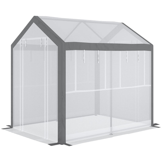 Poinic 7.98-ft L x 5.9-ft W x 7.55-ft H White Pop-up Greenhouse