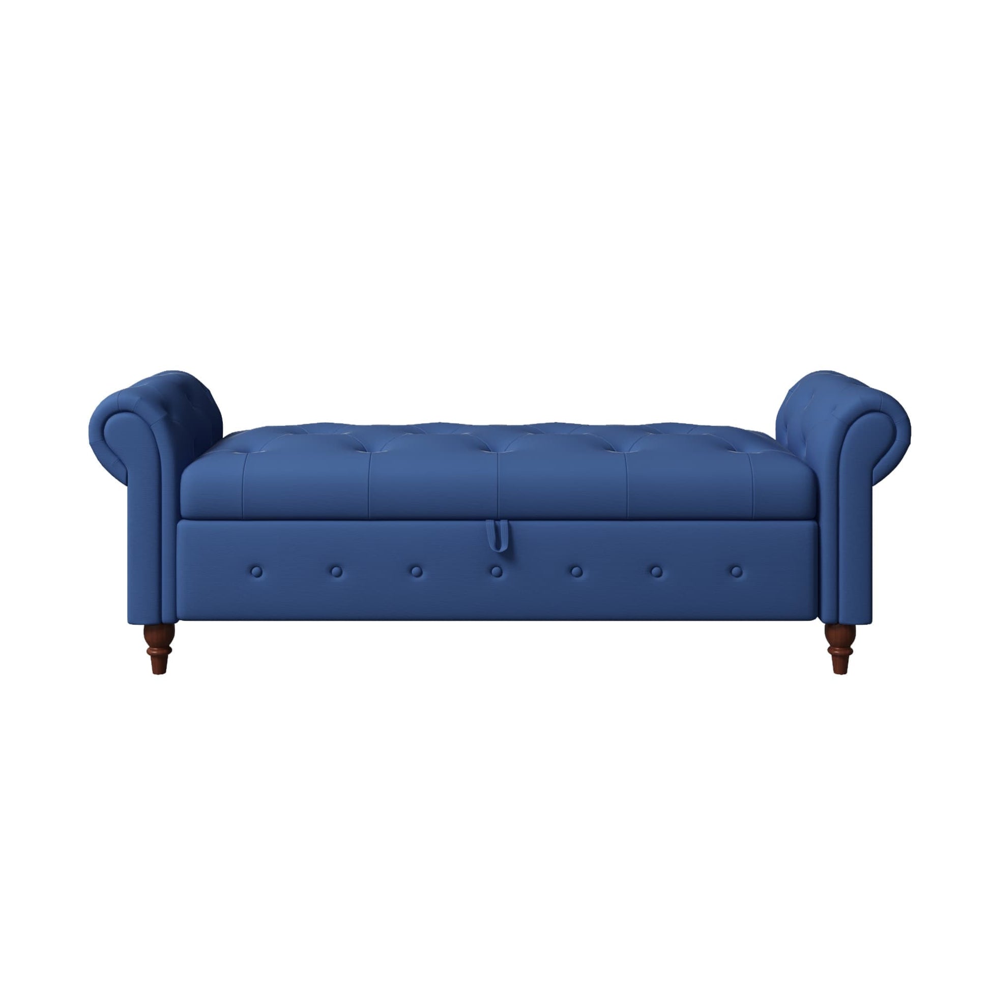 Lycvki Casual Navy Blue Accent Bench with Storage 63-in x 22-in x 24-in