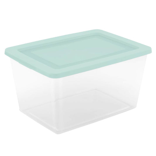 Sterilite  58Qt Storage Boxes Clear Plastic Containers with Lid Set of 32 Mint