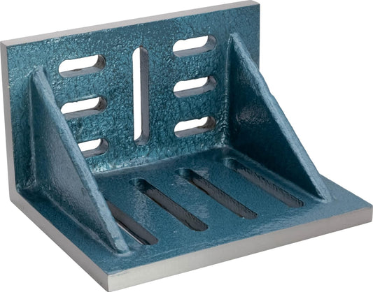 Machinist's Slotted Webbed Angle Plate, Cast Iron, 10" Ã— 8" Ã— 6"