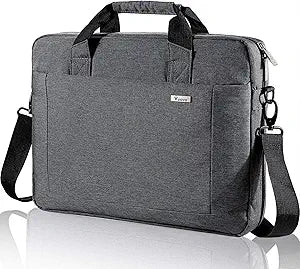 Voova Laptop Bag Case 17 17.3 Inch Computer Sleeve Messenger Bag with Shoulder Strap Expandable Waterproof Large Capacity Business Briefcase for Work Travel Fit 17-18 Laptop, Men Women, Gray